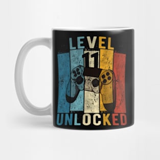 Level 11 Unlocked Video Gamer 11 Year Old 11th Birthday Mug